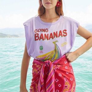 FARM Rio Purple 'Going Bananas' Tee